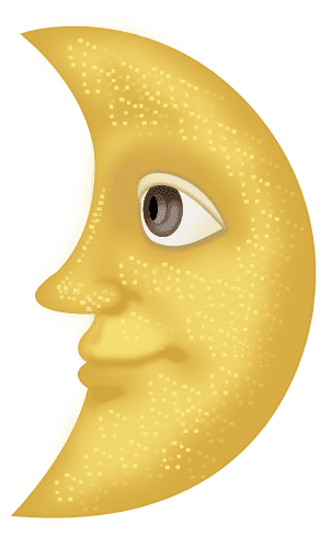 First Quarter Moon with Face