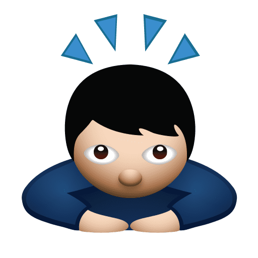 Person Bowing Deeply