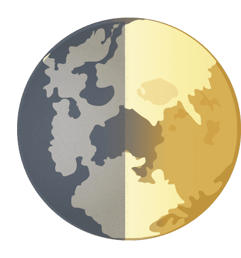 Waxing Gibbous Moon Symbol